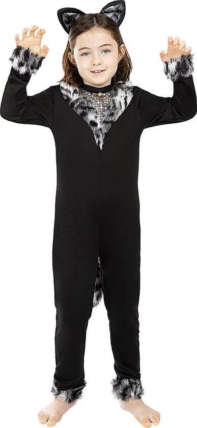 FUNIDELIA Katten kostuum voor meisjes - Maat: 107 - 113 cm