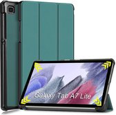 Samsung Tab A7 lite hoes Bookcase Donker Groen - Hoes Samsung Galaxy Tab A7 lite hoesje Smart cover