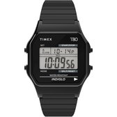 Timex T80 TW2R67000 Horloge - Staal - Zwart - Ø 34 mm