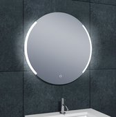 Miroir de salle de bain Wiesbaden rond 80x80cm éclairage LED intégré chauffage Anti-condensation interrupteur de lumière tactile dimmable