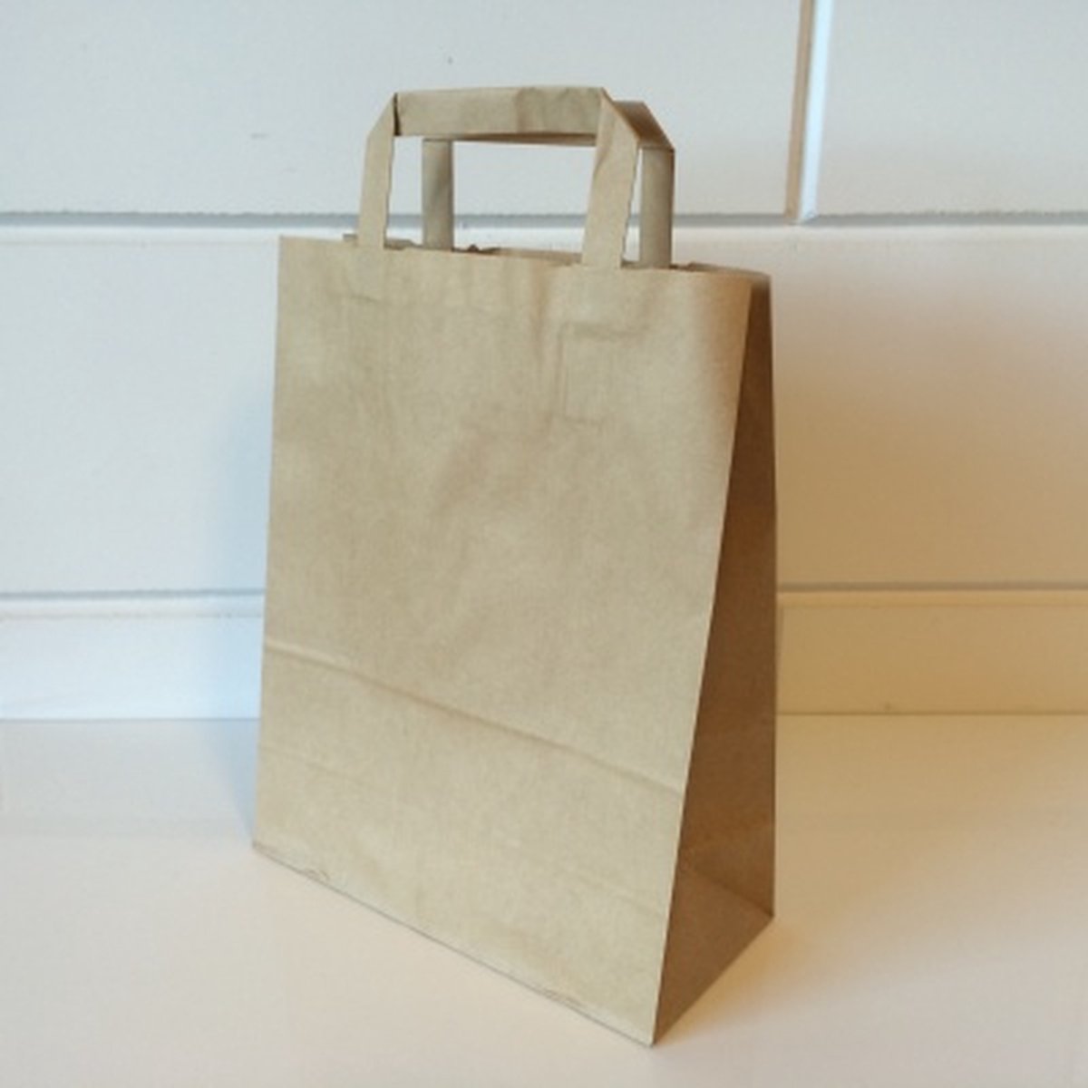 Draagtas kraft bruin 22x11x28
