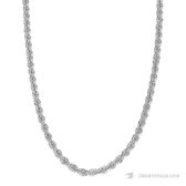 Juwelier Zwartevalk - Zilveren koord ketting - rope chain 25.231/4.3mm - 60cm