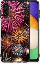 Smartphone Hoesje Geschikt voor Samsung Galaxy A13 5G | Geschikt voor Samsung Galaxy A04s Smartphonehoesje met Zwarte rand Vuurwerk
