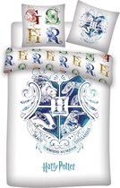 Harry Potter Dekbedovertrek 240x220 cm - Microfiber Wit - 3-delig