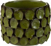 Bloempot | keramiek | groen | 15.5x15.5x (h)12 cm