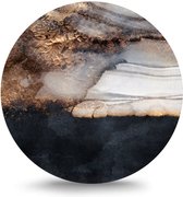 Maison de France - MDF Rond schilderij wall-art - abstract 28 - mdf - 50 cm