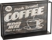 Decoratie | hout | bruin - zwart | 62x13x (h)42 cm