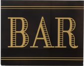 Plakkaat | glas | zwart - goud | 50x40x (h)1.5 cm