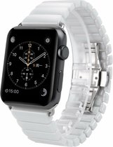 Keramische vervangend bandje voor Geschikt voor Apple Watch / geschikt voor Apple Watch Series 1-2-3-4-5-6 (42mm - 44mm wit)