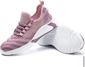 Werkschoenen-Sportief-Sneakers Stalen Neus Kleur Roze-maat 41