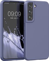 kwmobile telefoonhoesje geschikt voor Samsung Galaxy S22 - Hoesje met siliconen coating - Smartphone case in lavendelgrijs mat
