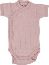 Lodger Baby Rompers Korte Mouw maat 74 - Romper - 100% Katoen - Perfecte Pasvorm - Hydrofiel - Luchtig - Handige Overslag - 6-8M - Roze