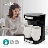 Nedis KACM140EBK Koffiezetapparaat Maximale Capaciteit: 0.25 L Aantal Kopjes Tegelijk: 2 Warmhoudfunctie Zwart