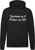 Verstand op 0 frituur op 180 hoodie | eten | friettent | unisex | trui | sweater | hoodie | capuchon