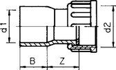 VDL 2 delige koppeling 40 mm x 1½