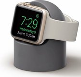 Silicone Circle Design Standaard Voor geschikt voor Apple Watch series - Grijs | Watchbands-shop.nl
