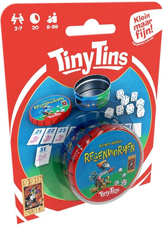Afbeelding van het spel 999 Games Tiny Tins Regenwormen