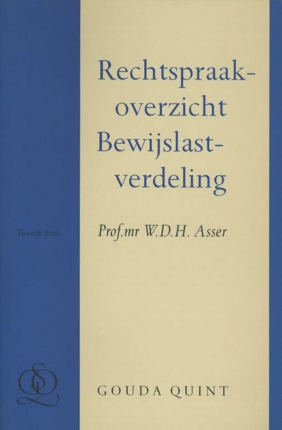 Rechtspraakoverzicht Bewijslastverdeling - cover