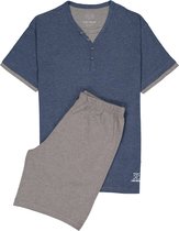 Ceceba heren shortama - blauw met grijs -  Maat: L