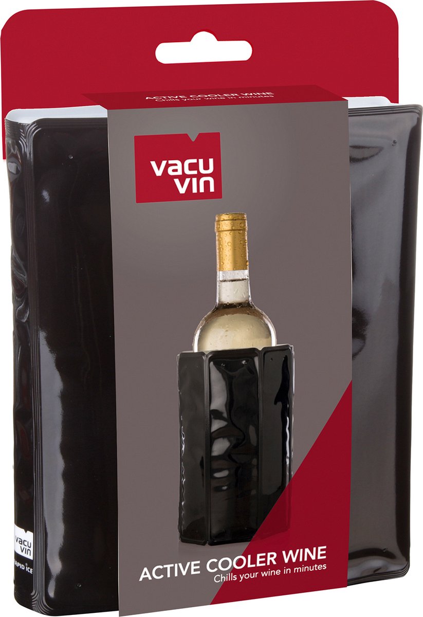 Derde wenselijk hoek Vacu Vin Actieve Wijnkoeler - Icepack - Flessenkoeler - Zwart | bol.com
