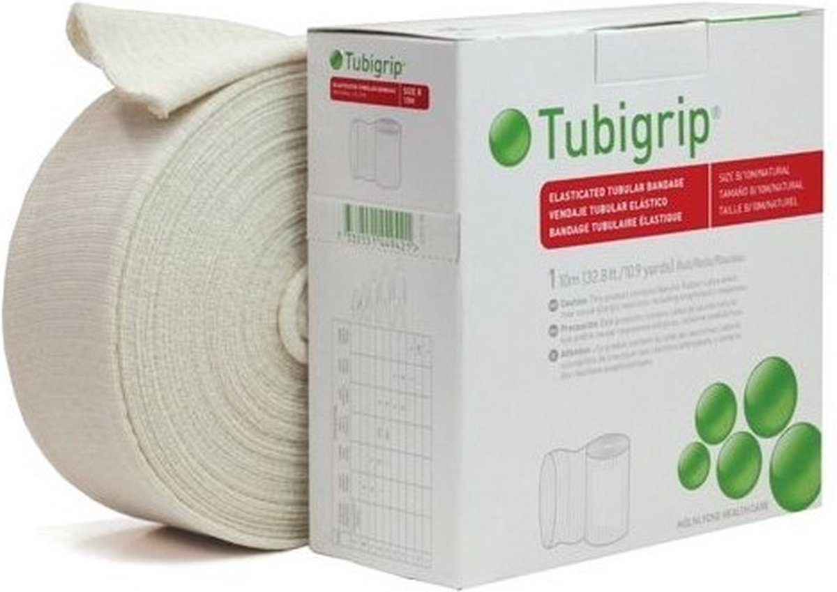 Buisverband Tubigrip 10 meter-B: hand-pols 6,25 cm - beenband - compressiekous - compressieband -