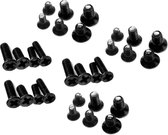 Set van 300 zeer kleine ijzeren boutjes (M2, M2.5, M3, zwart)