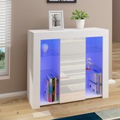 Moderne Dressoir Opbergkast Kast Hoogglans Deuren Met Rgb Multicolor Led Verlichting Woonkamer Meubels