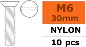 Revtec - Verzonkenkopschroef - M6X30 - Nylon - 5 st