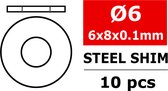 Team Corally - Steel Metric Shim - 6x8x0,1mm - 10 pcs