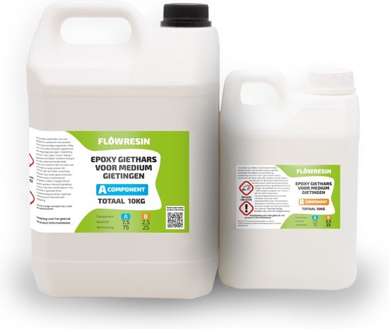 FLOW RESIN Epoxy giethars voor medium gietingen-1.00 kg