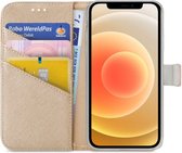 Apple iPhone 12 Pro Hoesje - My Style - Flex Wallet Serie - Kunstlederen Bookcase - Goud - Hoesje Geschikt Voor Apple iPhone 12 Pro