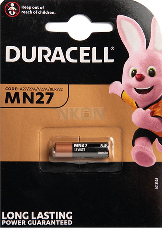 Ringlet berouw hebben lamp Duracell MN27 - GP27A - A27 - L828 12V alkaline batterij - 1 stuk | bol.com