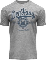 Fox Originals T-shirt Village Seal Den Haag T-shirt Heren & Dames Katoen Grijs Maat L