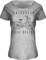 Fox Originals Dames Bike Heaven Amsterdam Heather Grey T-shirt L