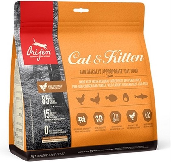 Orijen cat & kitten kattenvoer 5,4 KG