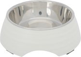 Trixie voerbak hond melamine / rvs wit 400 ml 17 cm