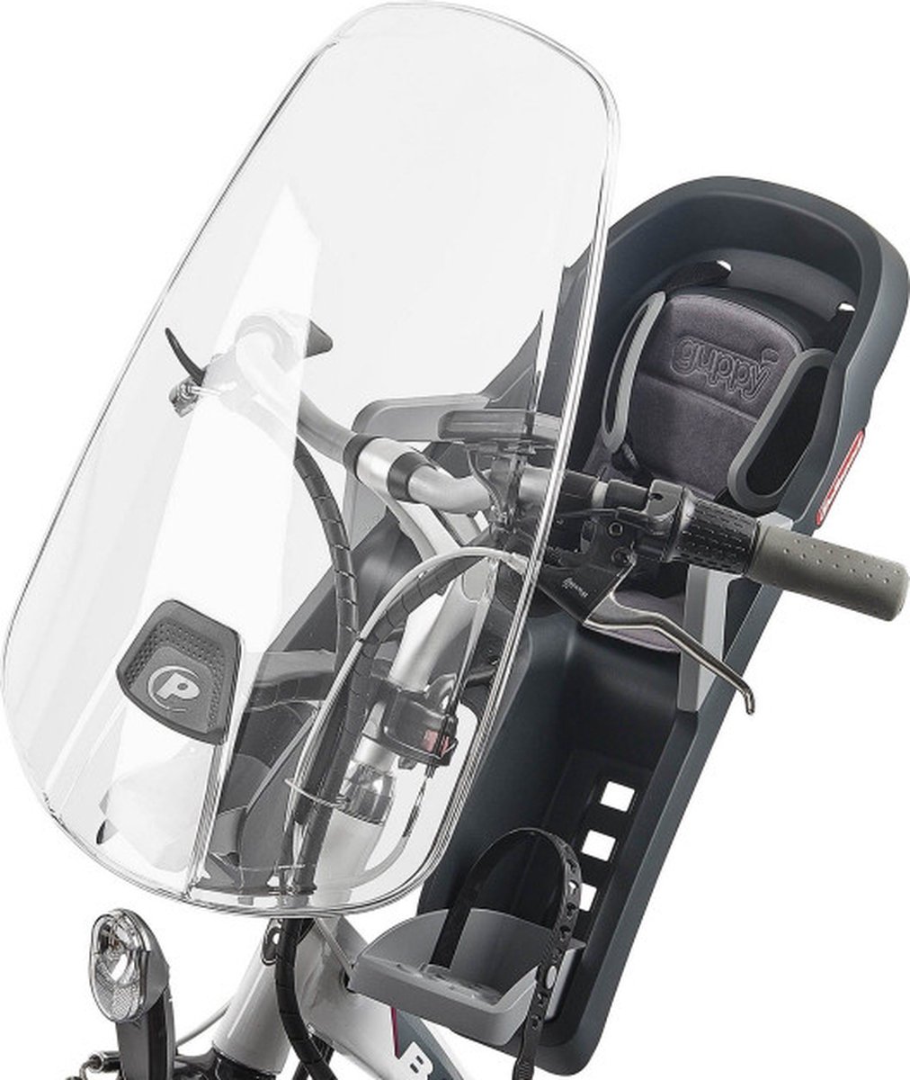 Polisport Bilby - Fietsstoeltje Voor + windscherm - Zwart | bol.com
