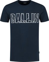 Ballin Amsterdam -  Heren Regular Fit   T-shirt  - Blauw - Maat M