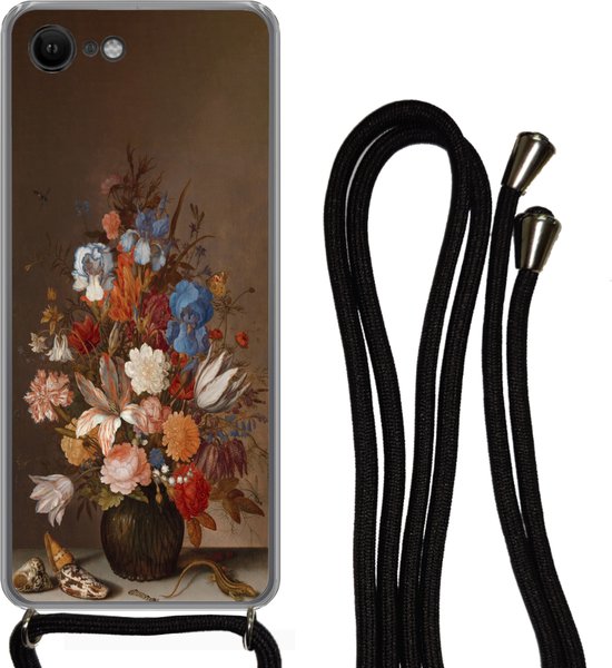 Cordon téléphonique - Chaîne téléphonique - Coque avec cordon iPhone 7 - Nature morte aux fleurs - Art - Maîtres anciens - Siliconen - Bandoulière - Coque pour téléphone avec cordon