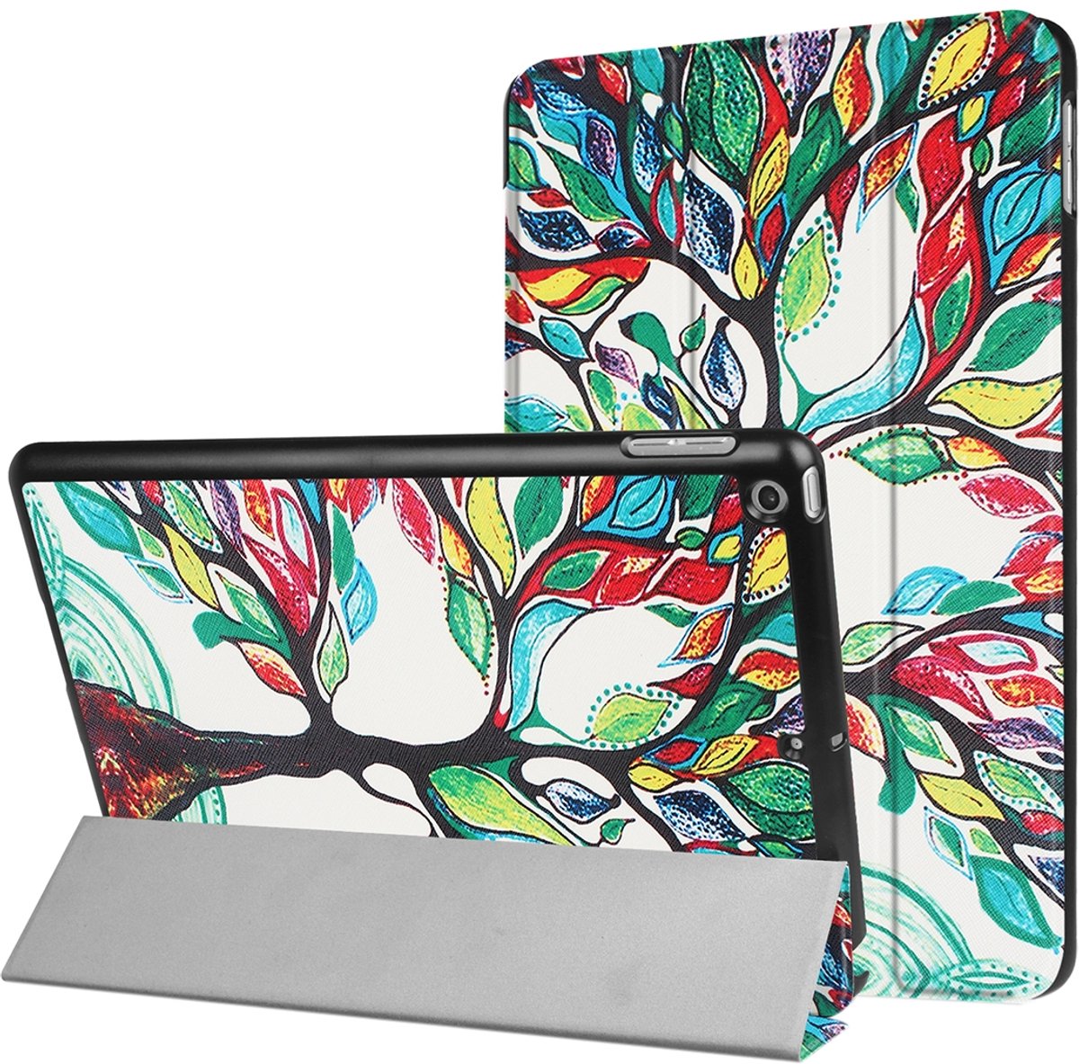Mobigear Tablethoes geschikt voor Apple iPad 6 (2018) Hoes | Mobigear Tri-Fold Bookcase - Boom