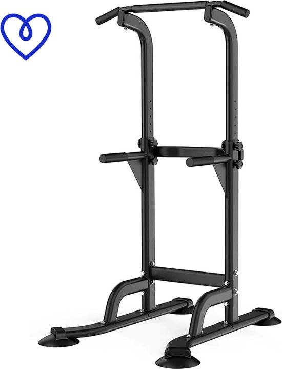 Power Tower Dip Station optrekstang, in hoogte verstelbaar, vrijstaand, multifunctioneel, krachttoren, fitness, trainingsapparaat thuis, sportschool, 200 kg Power Tower Dip Station optrekstang, in hoogte verstelbaar, vrijstaand, multifunctioneel, krachttoren, fitness, trainingsapparaat thuis, sportschool, 200 kg