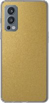 Geschikt voor OnePlus Nord 2 5G hoesje - Goud - Metaal - Luxe - Design - Siliconen Telefoonhoesje