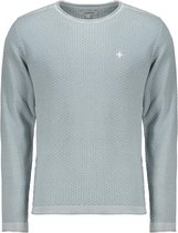 Haze & Finn Trui Knit Crewneck Indigo Ma17 0245 Blue Fog Mannen Maat - M