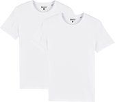 BasicT - T-shirt - 2 pak - Wit - XS - Organisch katoen