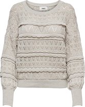 Only Trui Onlalaia Life L/s Boatneck Pullover Knt 15250792 Feather Grey/ W. Melange Dames Maat - S