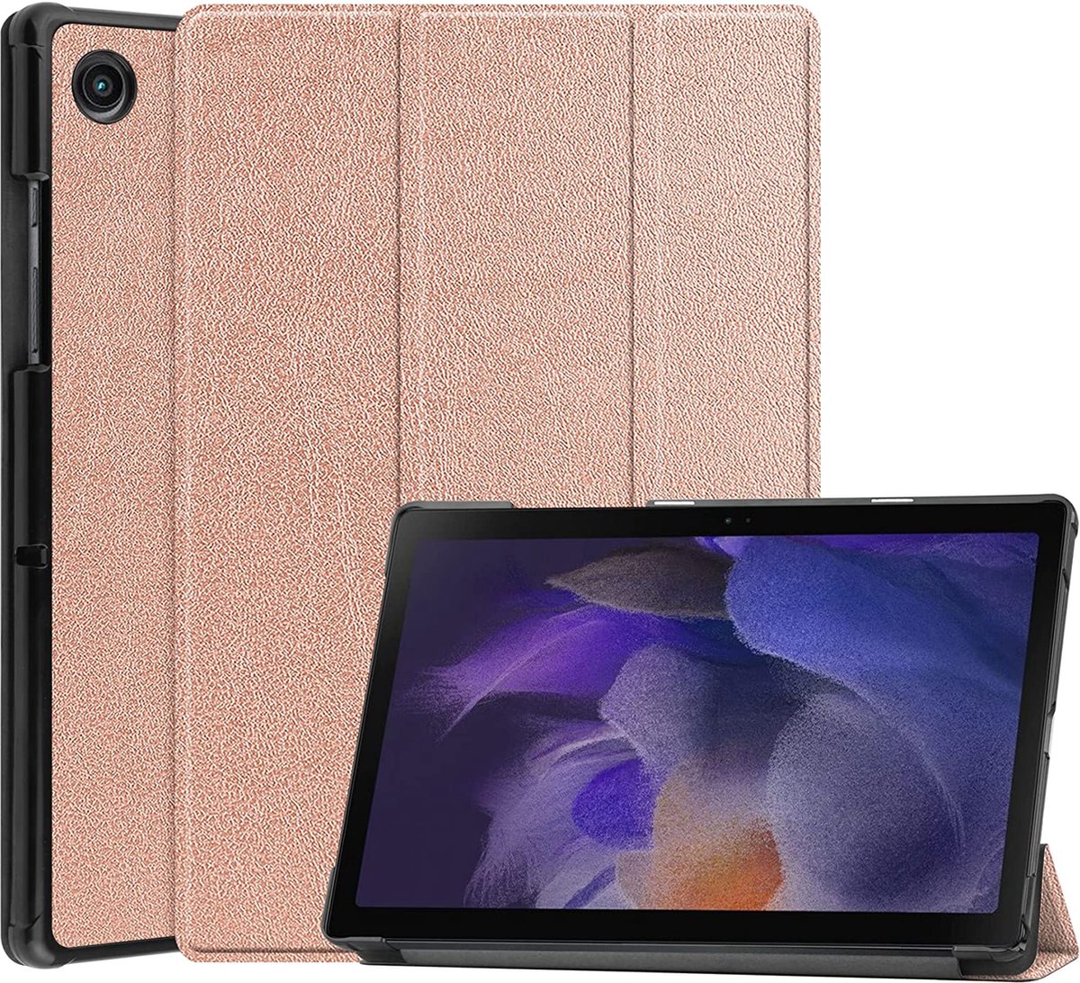 Samsung Galaxy Tab A8 hoes - (2021/2022) - Tri-Fold - Samsung Tab A8 hoes - 10.5 inch – Rosé Goud