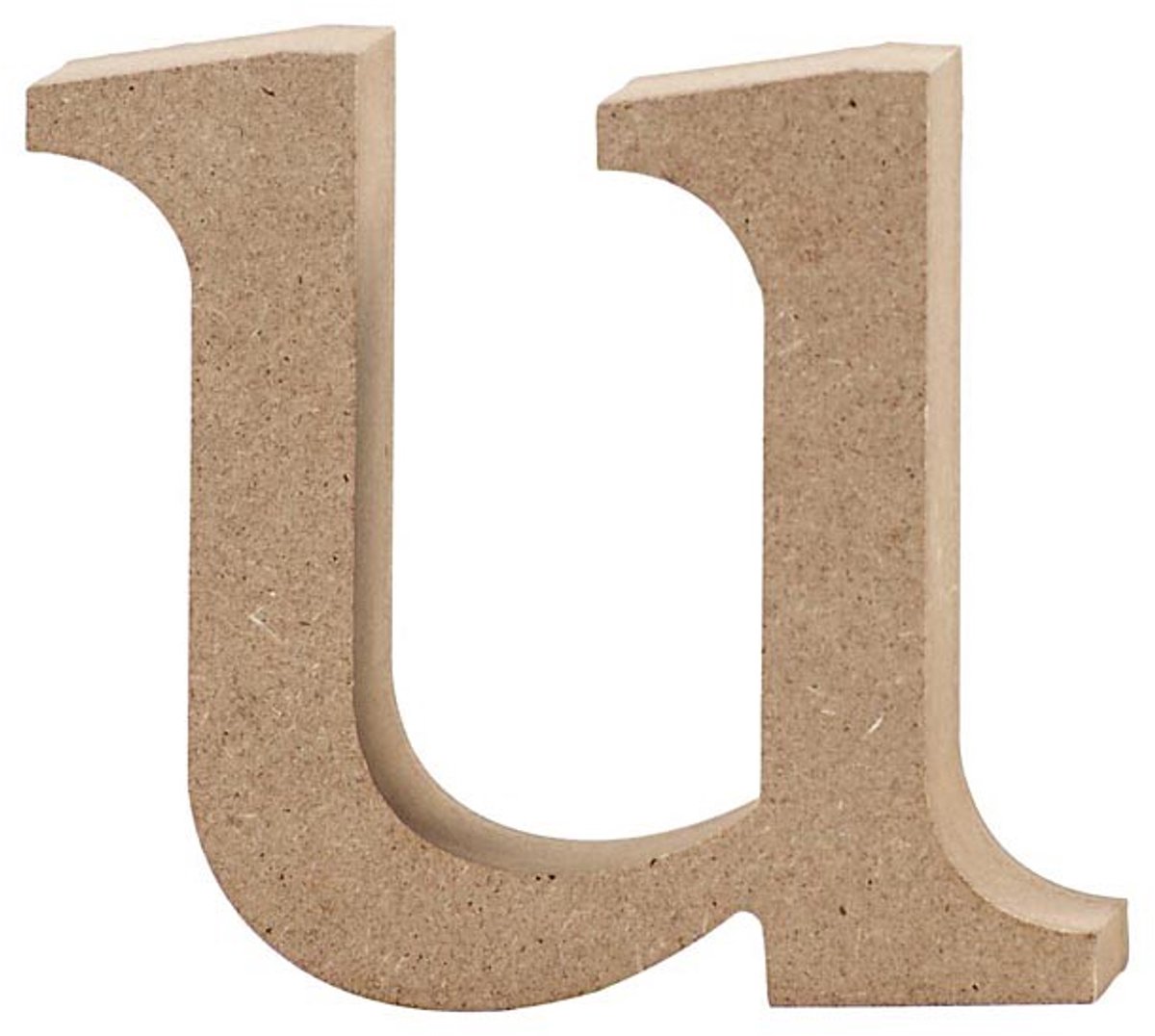 Letter, u, H: 8,5 cm, dikte 2 cm, 1 stuk
