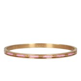 Goudkleurige bangle armband met kraaltjes
