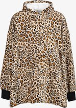 Thu!s kinder hoodie blanket luipaardprint - Bruin - Maat 152/176