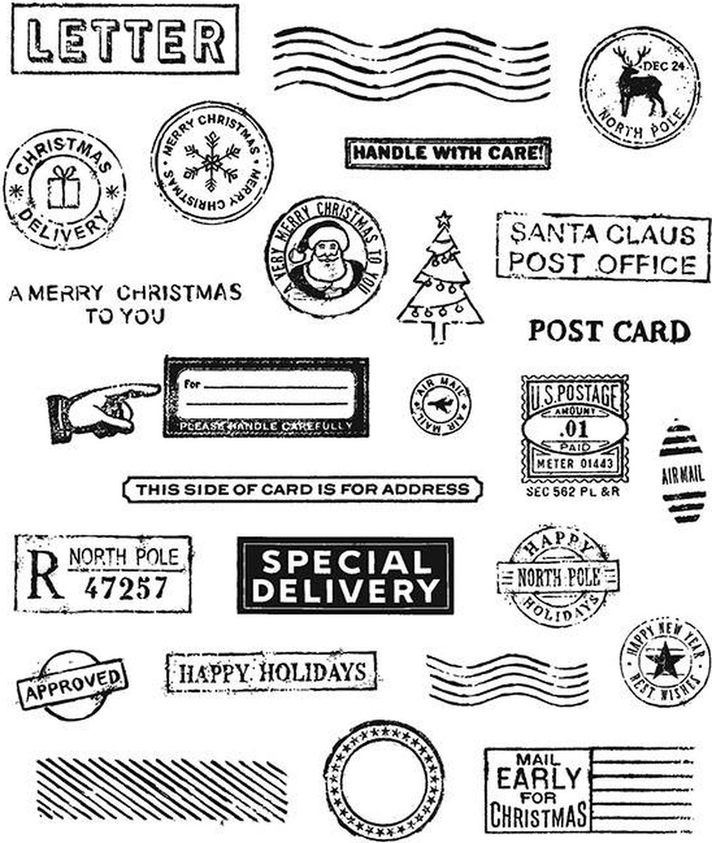 Cling Stamps Holiday Postmarks (CMS323)